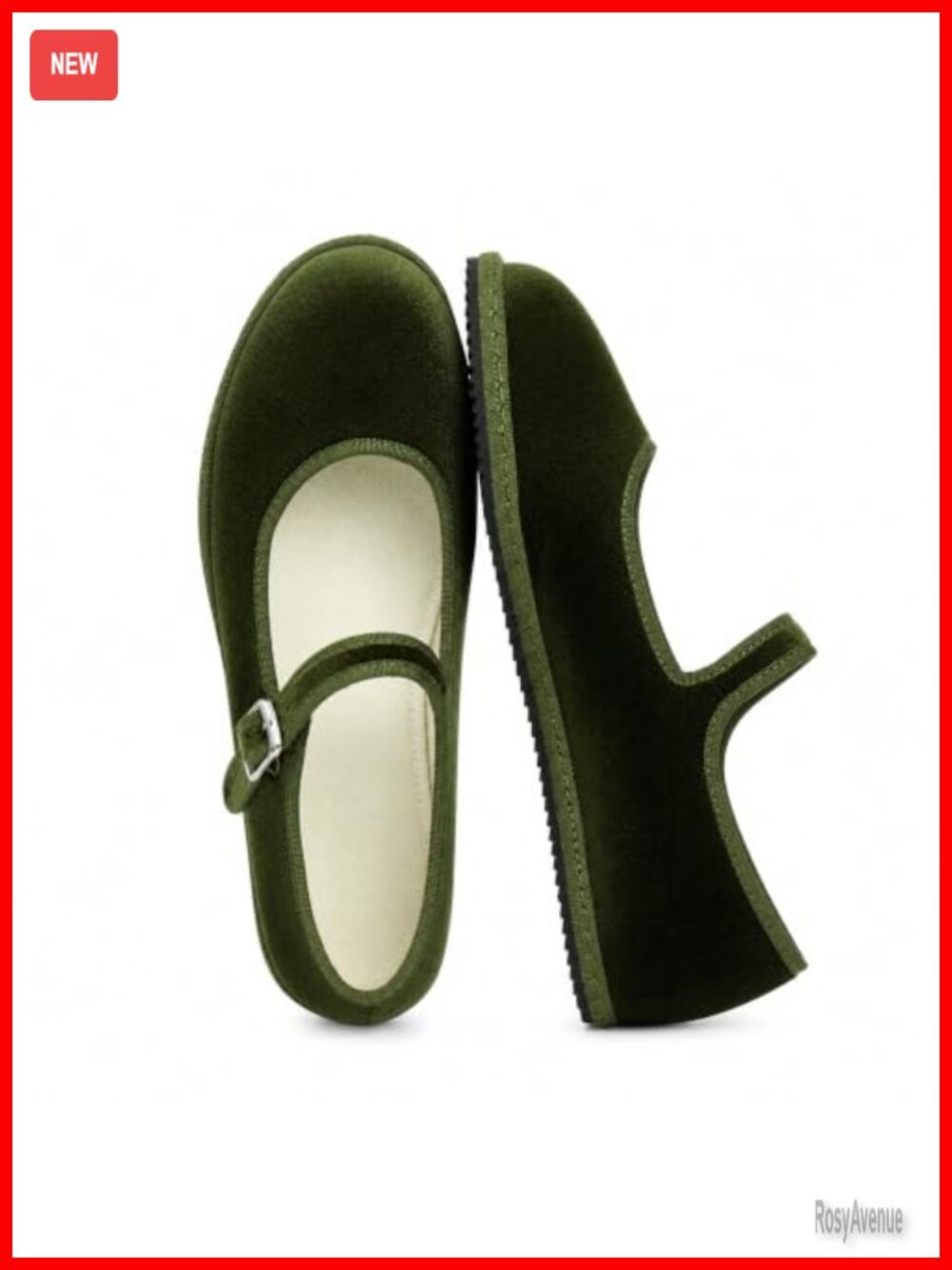 Velvet Suede Mary Jane Ballet Flats Slip On Casual Dressy Round Toe